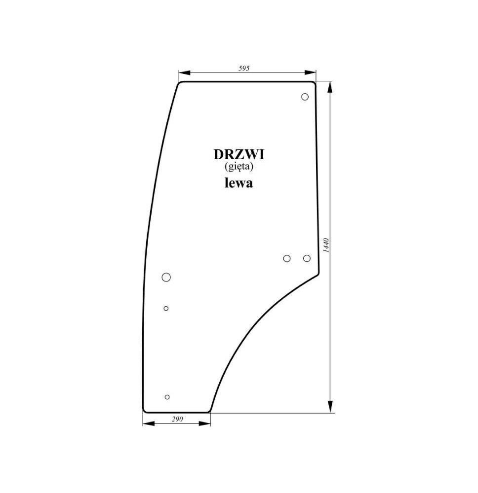 SZYBA DRZWI LEWA      JD  SERIA 5000