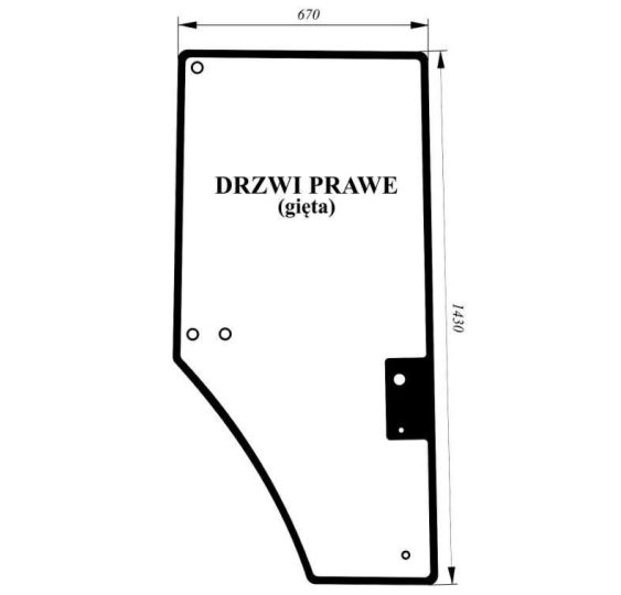 SZYBA DRZWI PRAWA   JD  SERIA 7000 - [CJK114]