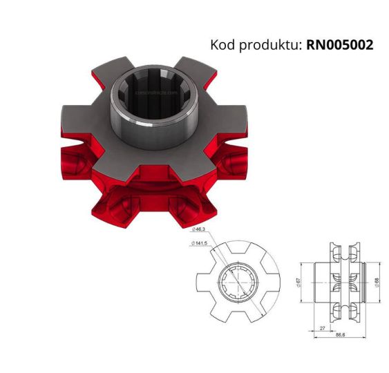 KOŁO GNIAZDOWE 11*31 Z-6 Z ROWKIEM - [RN005002]