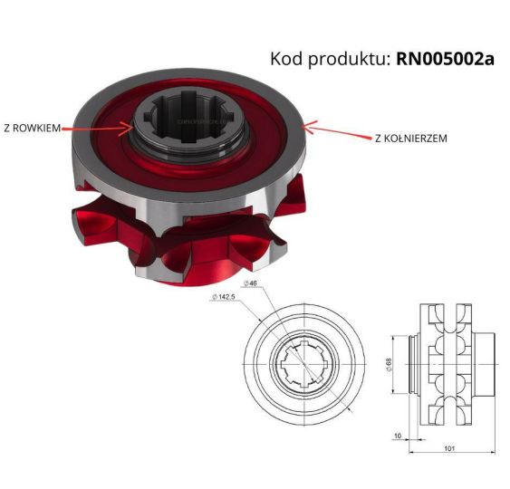 KOŁO GNIAZDOWE 11*31  Z- 6 Z KOŁNIERZEM - [RN005002A]