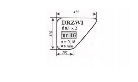 BIAŁORUŚ MTZ-82 SZYBA DRZWI DÓŁ