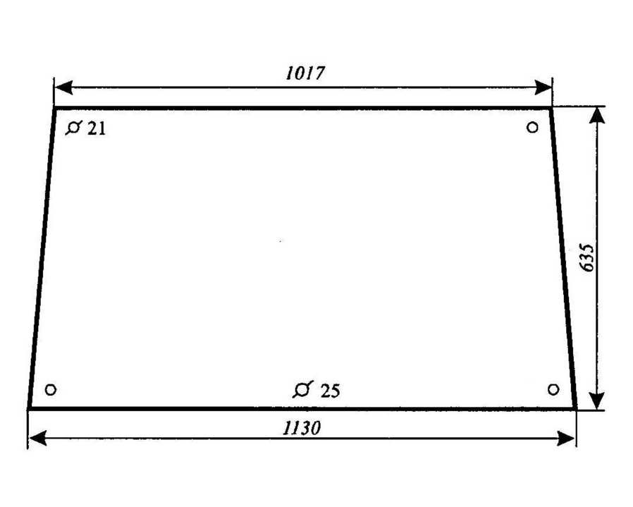 MF 255 URSUS 4512 SZYBA PRZEDNIA 1130*635