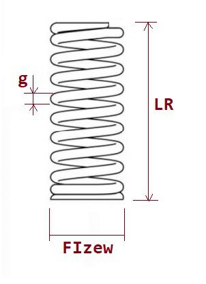 SPRĘŻYNA S FIzew- 9*0,8 LR- 60 SPRZĘGŁA